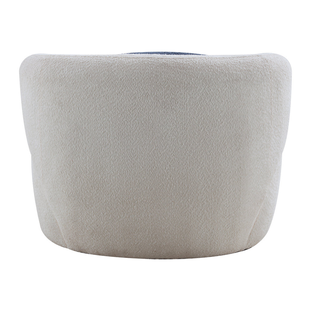 Swivel Barrel Chair Living Room, Single Chair for Small Space Comfy Round Sofa Chair Boucle Accent Chair Circle Sherpa, Arm Chair Reading Room Chair Lounge Chair Bedroom Club