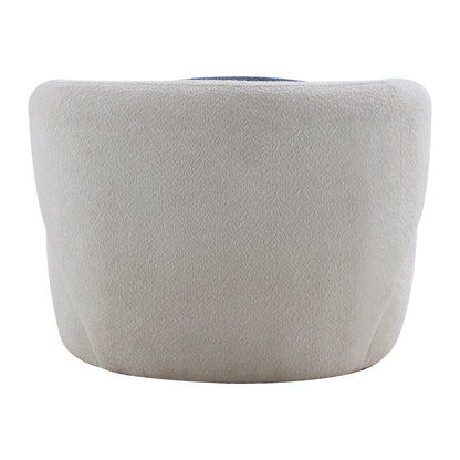 Swivel Barrel Chair Living Room, Single Chair for Small Space Comfy Round Sofa Chair Boucle Accent Chair Circle Sherpa, Arm Chair Reading Room Chair Lounge Chair Bedroom Club