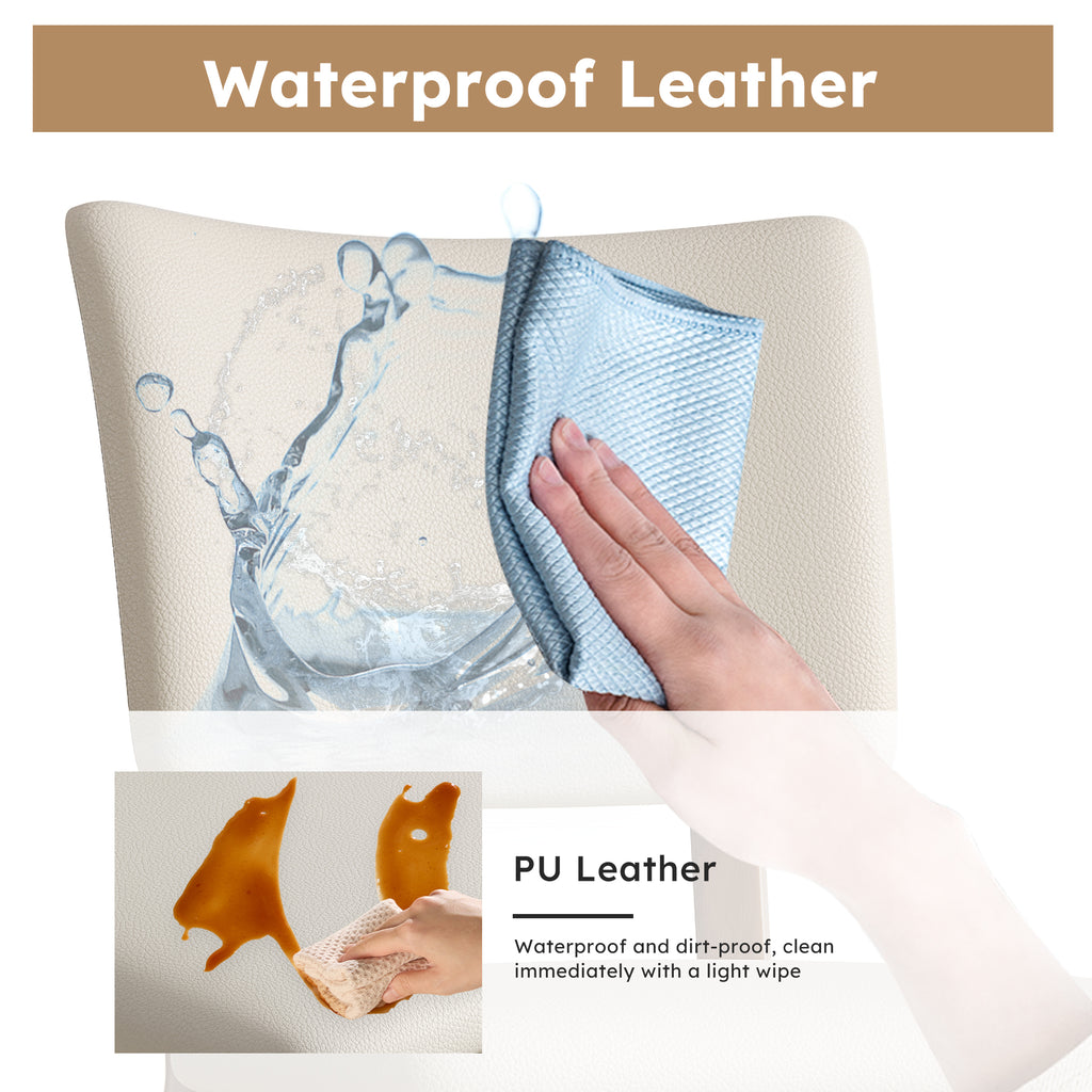 Solid wood dining chair set of 2 pieces, medieval modern wooden-legged dining chair, suitable for dining room, kitchen and living room, comfortable and durable(White + Walnut color)