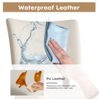 Solid wood dining chair set of 2 pieces, medieval modern wooden-legged dining chair, suitable for dining room, kitchen and living room, comfortable and durable(White + Walnut color)