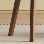 Solid wood dining chair set of 2 pieces, medieval modern wooden-legged dining chair, suitable for dining room, kitchen and living room, comfortable and durable(White + Walnut color)