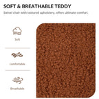 Swivel Accent Chair for Living Room, Wide Upholstered Teddy Sofa Chair, Cozy & Soft Swivel Accent Chair