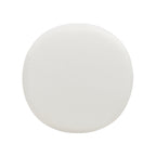 Willow 25' Round Upholstered Woven Patio Ottoman, Golden Brown Wicker Frame, Wheat Beige