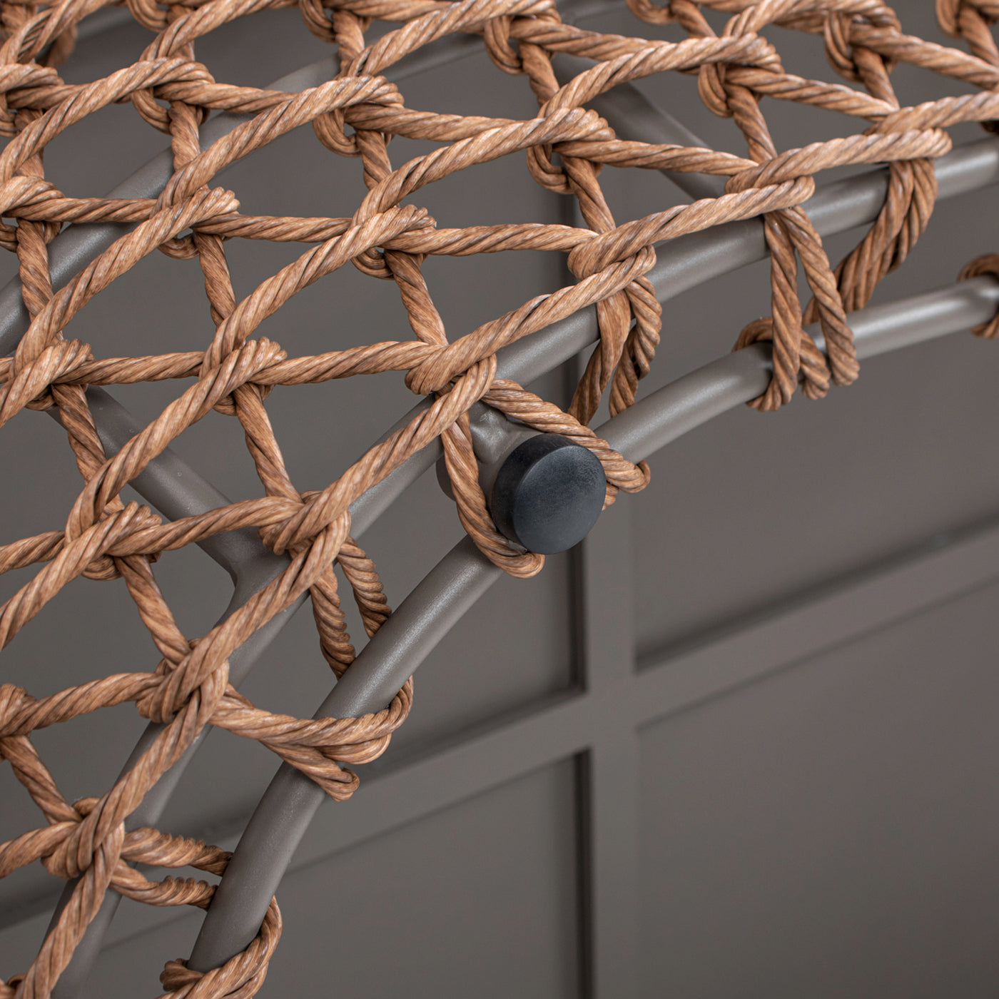 Willow 40.5' Oval Woven Patio Coffee Table, Golden Brown Wicker Frame, Wheat Beige