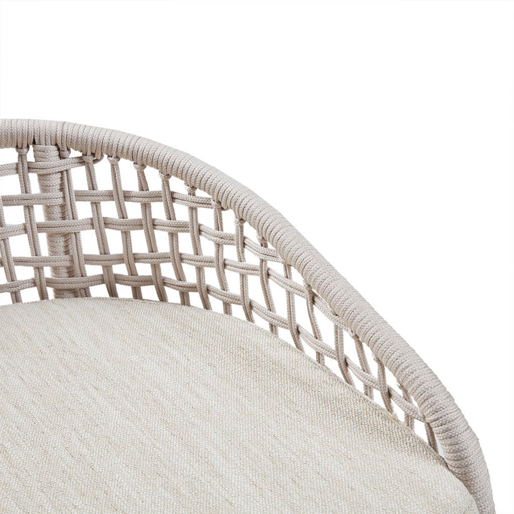 Woven Counter Stool with Upholstered Seat Natural Metal Bar Stools