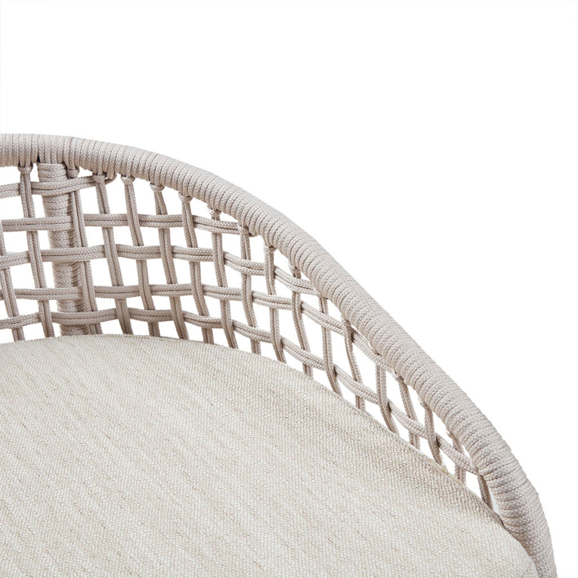 Woven Counter Stool with Upholstered Seat Natural Metal Bar Stools