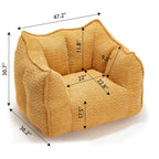 Sofa chairs with highly resilient foam for living rooms and bedrooms, comfortable square lazy sofas, sofas for adults to play, read and watch TV