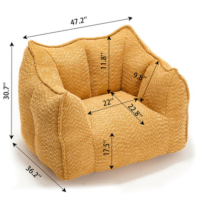 Sofa chairs with highly resilient foam for living rooms and bedrooms, comfortable square lazy sofas, sofas for adults to play, read and watch TV