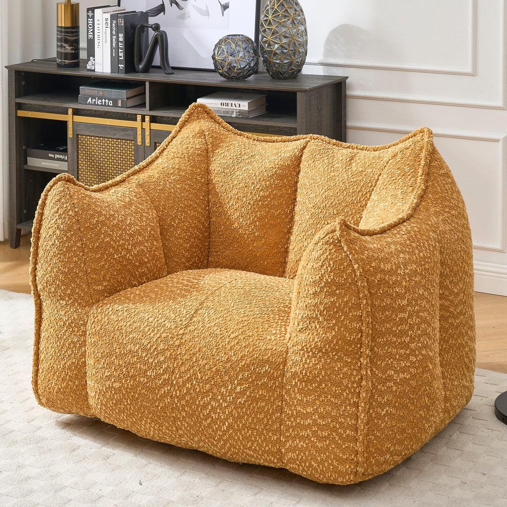 Yellow Chenille Adult Sofa Chair 47.2" x 36.2" x 30.7".