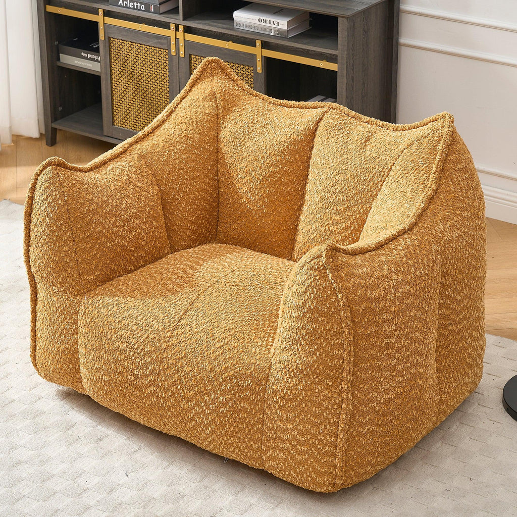 Yellow Chenille Adult Sofa Chair 47.2" x 36.2" x 30.7".
