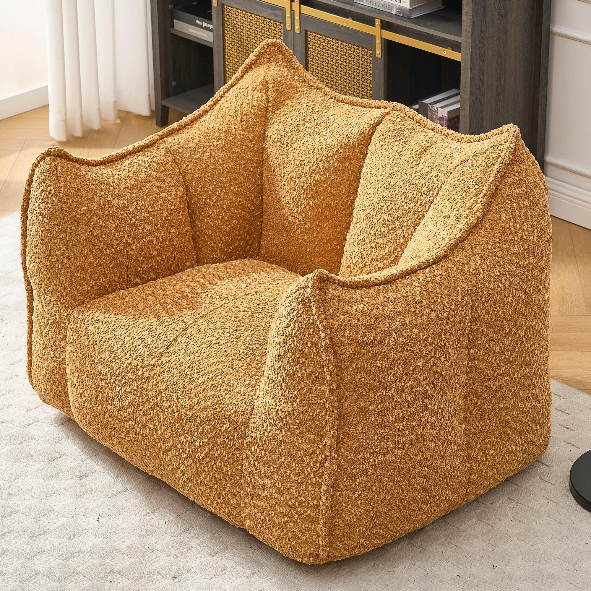 Yellow Chenille Adult Sofa Chair 47.2" x 36.2" x 30.7".