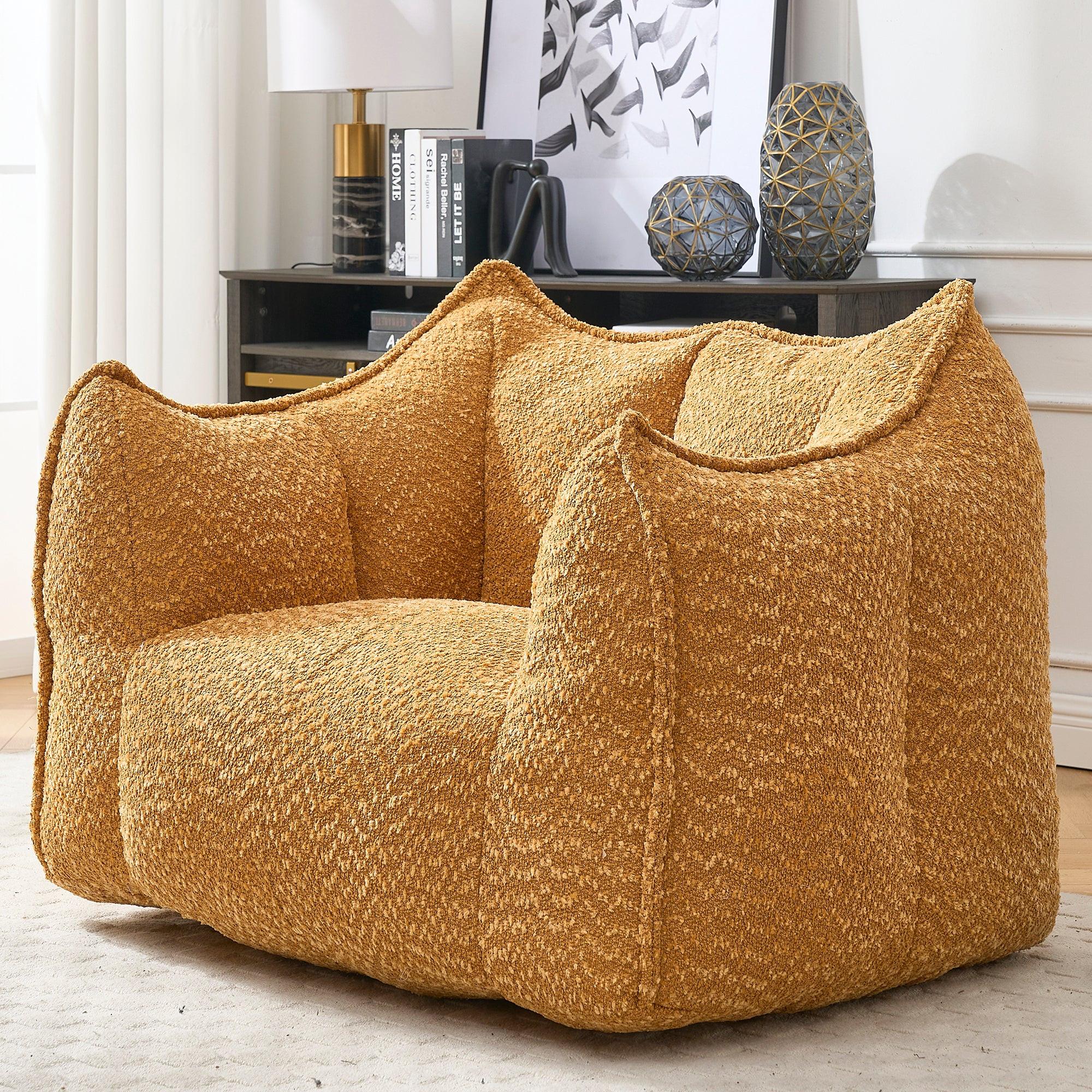 Yellow Chenille Adult Sofa Chair 47.2" x 36.2" x 30.7".