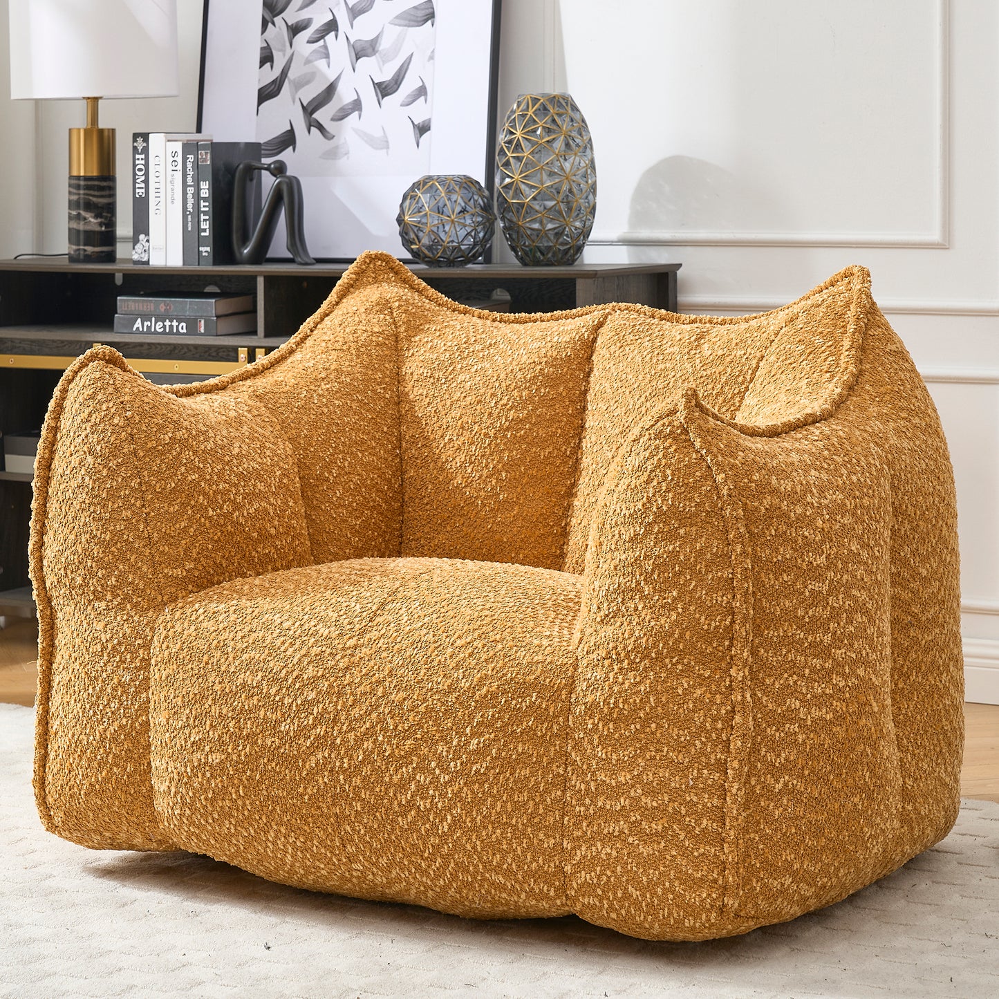 Sofa chairs with highly resilient foam for living rooms and bedrooms, comfortable square lazy sofas, sofas for adults to play, read and watch TV