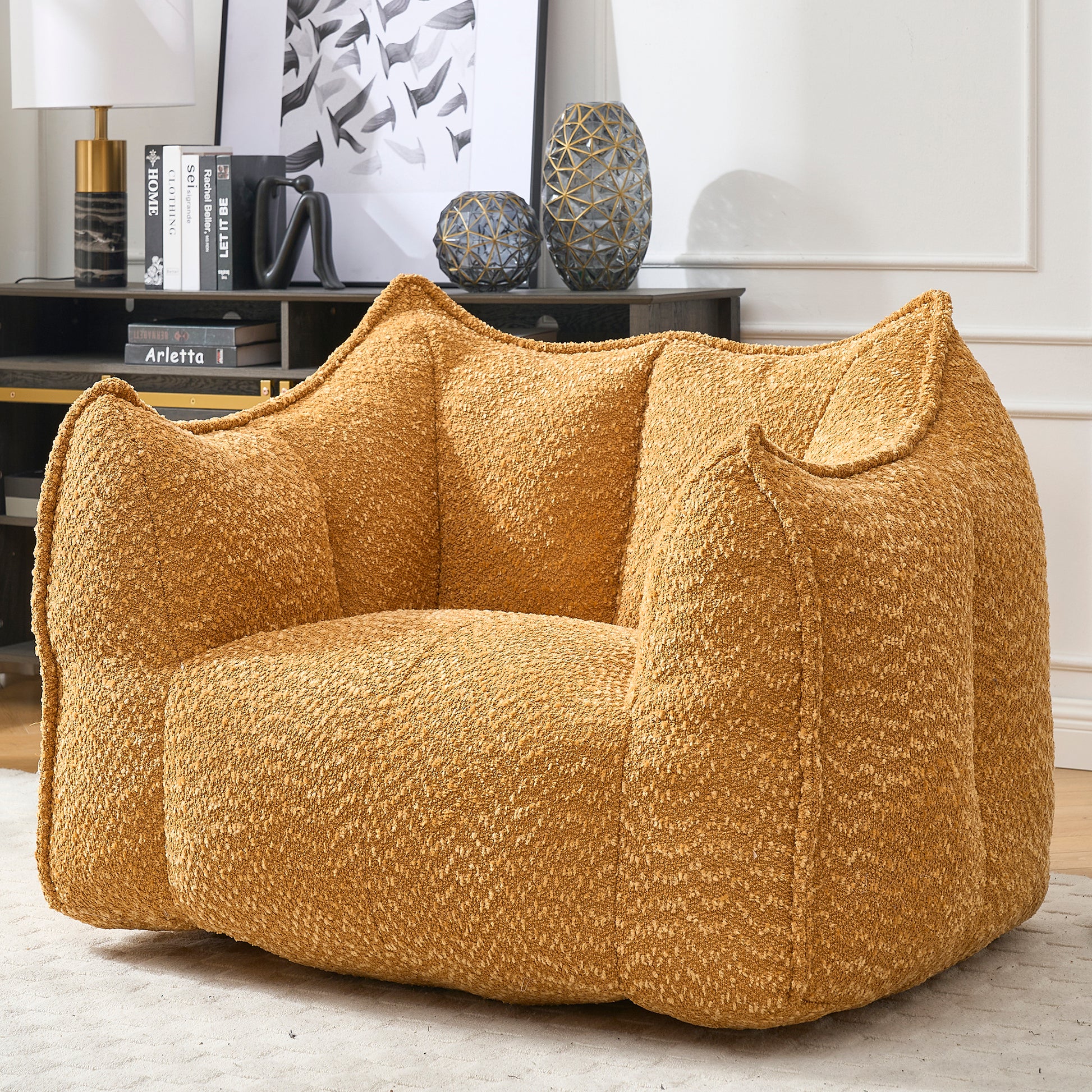 Sofa chairs with highly resilient foam for living rooms and bedrooms, comfortable square lazy sofas, sofas for adults to play, read and watch TV