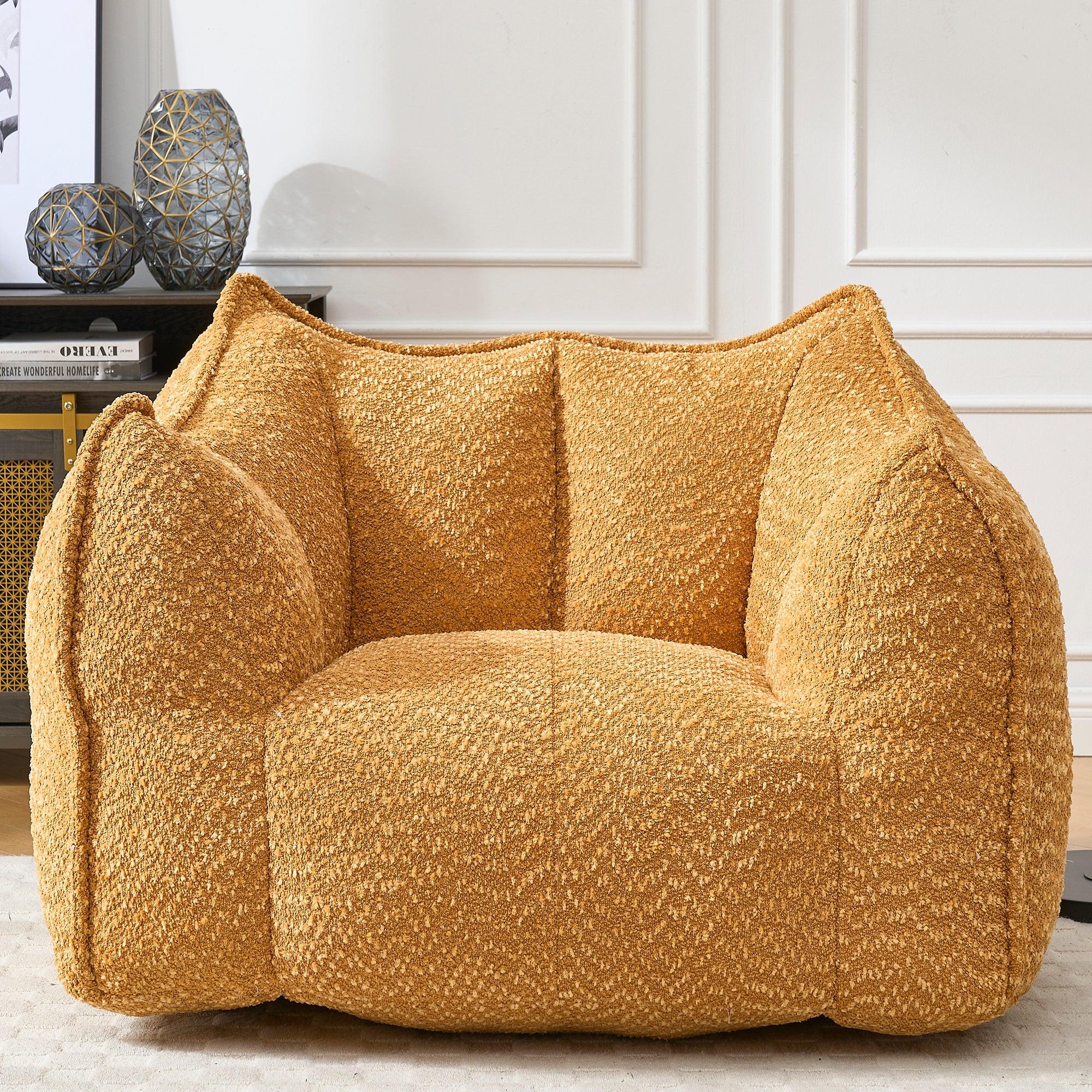 Yellow Chenille Adult Sofa Chair 47.2" x 36.2" x 30.7".
