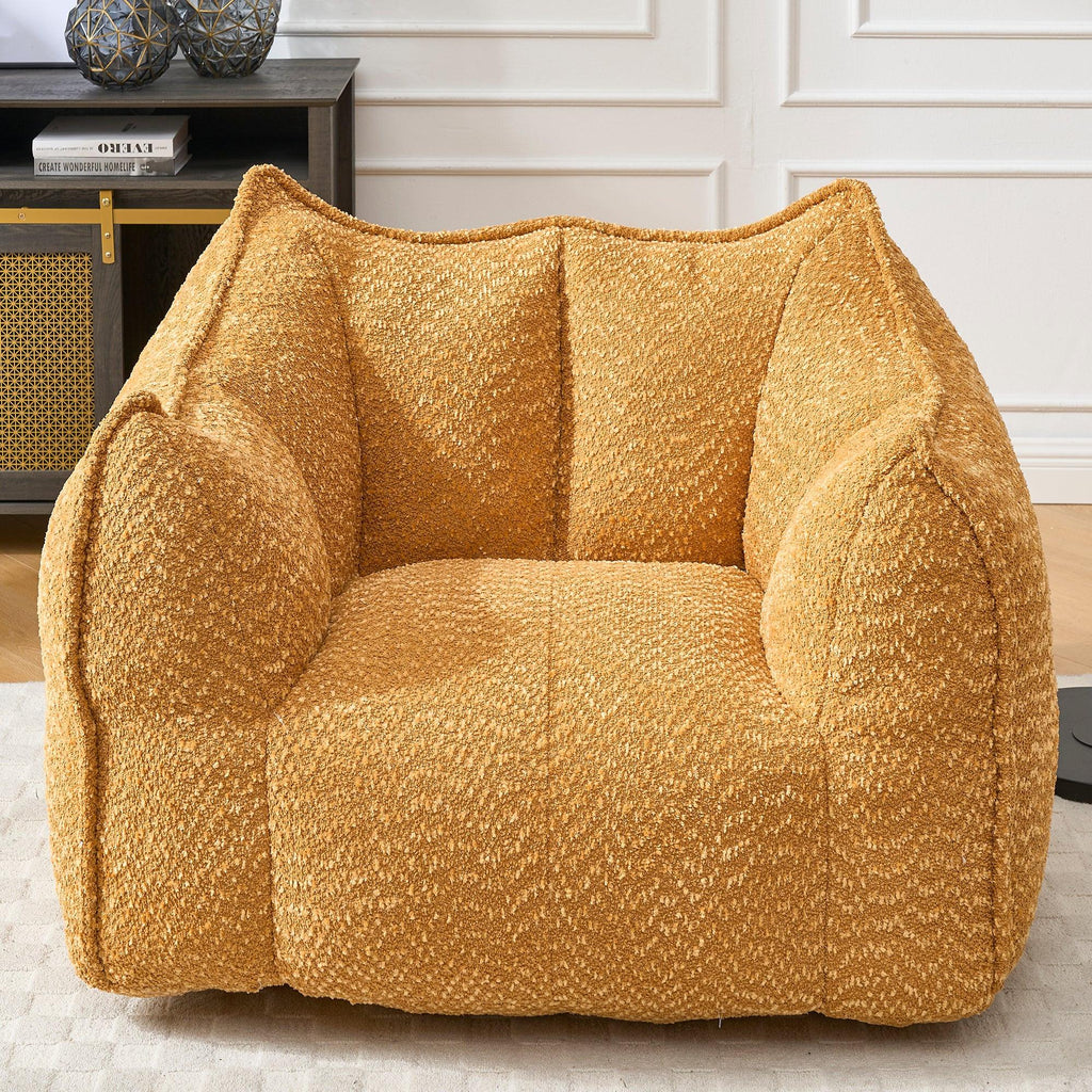 Yellow Chenille Adult Sofa Chair 47.2" x 36.2" x 30.7".
