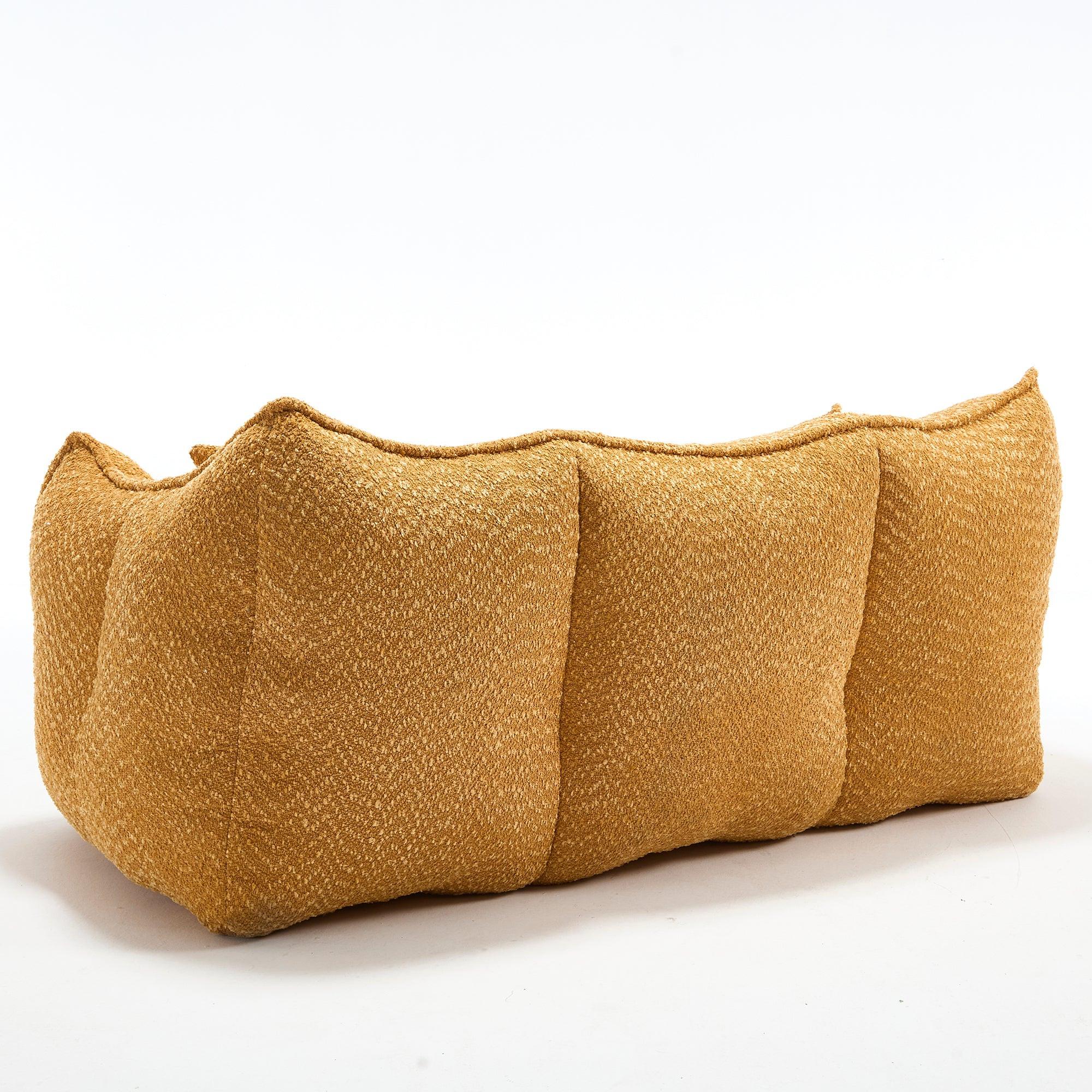 Soft beanbag chair with high resilience foam core for two people. The comfortable square recliner sofa is ideal for family members and friends engaged in games, reading, watching TV
