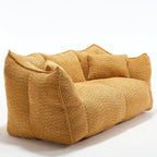 Soft beanbag chair with high resilience foam core for two people. The comfortable square recliner sofa is ideal for family members and friends engaged in games, reading, watching TV