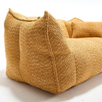 Soft beanbag chair with high resilience foam core for two people. The comfortable square recliner sofa is ideal for family members and friends engaged in games, reading, watching TV