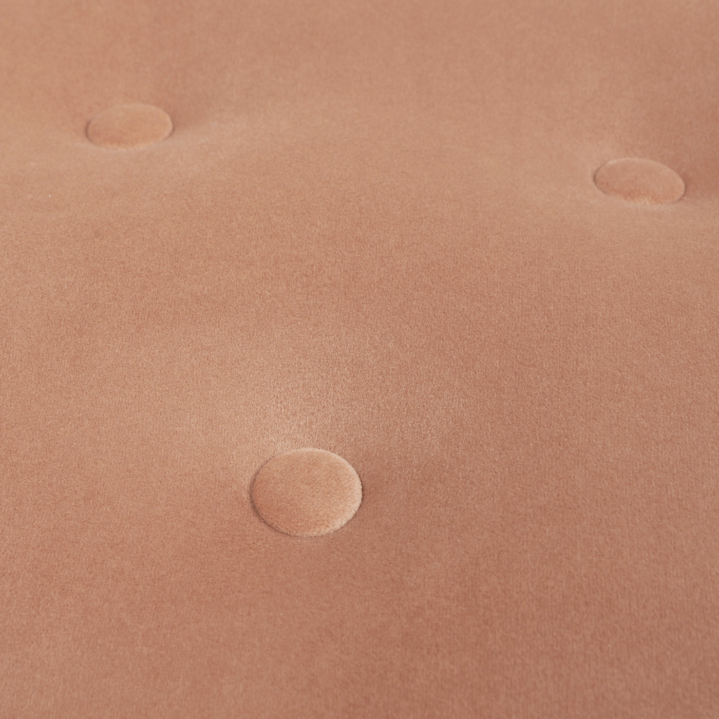 Yolanda 24' Round Upholstered Accent Ottoman, Peach Orange Velvet with Gold Trim