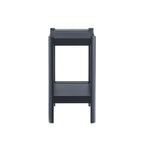 Yonda Matte Black Nightstand with Two Shelves, Solid Poplar and MDF Construction, Modern Design for Bedroom Storage