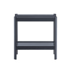 Yonda Matte Black Nightstand with Two Shelves, Solid Poplar and MDF Construction, Modern Design for Bedroom Storage