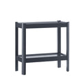 Yonda Matte Black Nightstand with Two Shelves, Solid Poplar and MDF Construction, Modern Design for Bedroom Storage