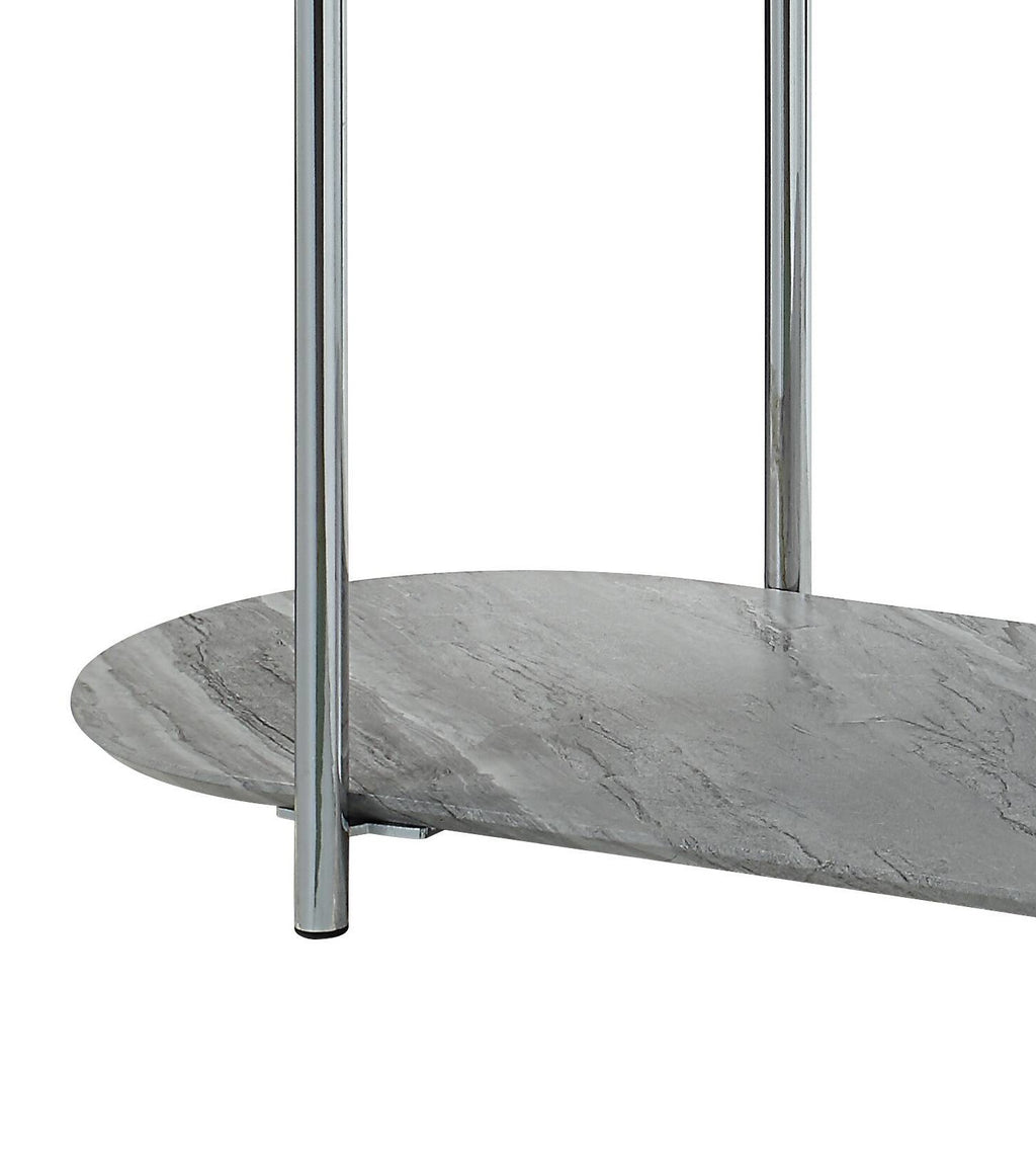 Yukino Gray High Gloss & Chrome Finish Sofa Table
