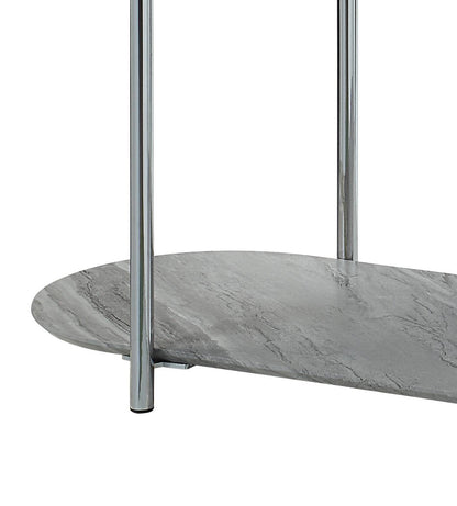 Yukino Gray High Gloss & Chrome Finish Sofa Table