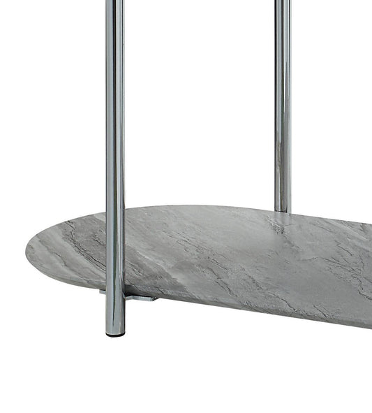Yukino Gray High Gloss & Chrome Finish Sofa Table