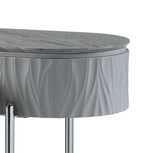 Yukino Gray High Gloss & Chrome Finish Sofa Table