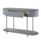 Yukino Gray High Gloss & Chrome Finish Sofa Table