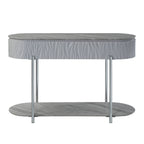 Yukino Gray High Gloss & Chrome Finish Sofa Table