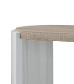 Zoma Oak & White High Gloss Finish Sofa Table