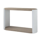 Zoma Oak & White High Gloss Finish Sofa Table