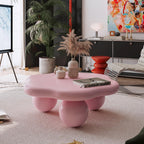 Pink Cloud Shaped Coffee Table for Small Spaces.