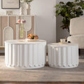 Round Storage Table Set for Elegant Living Rooms.
