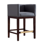 Kingsley Wood Upholstered Counter Stool in Gray