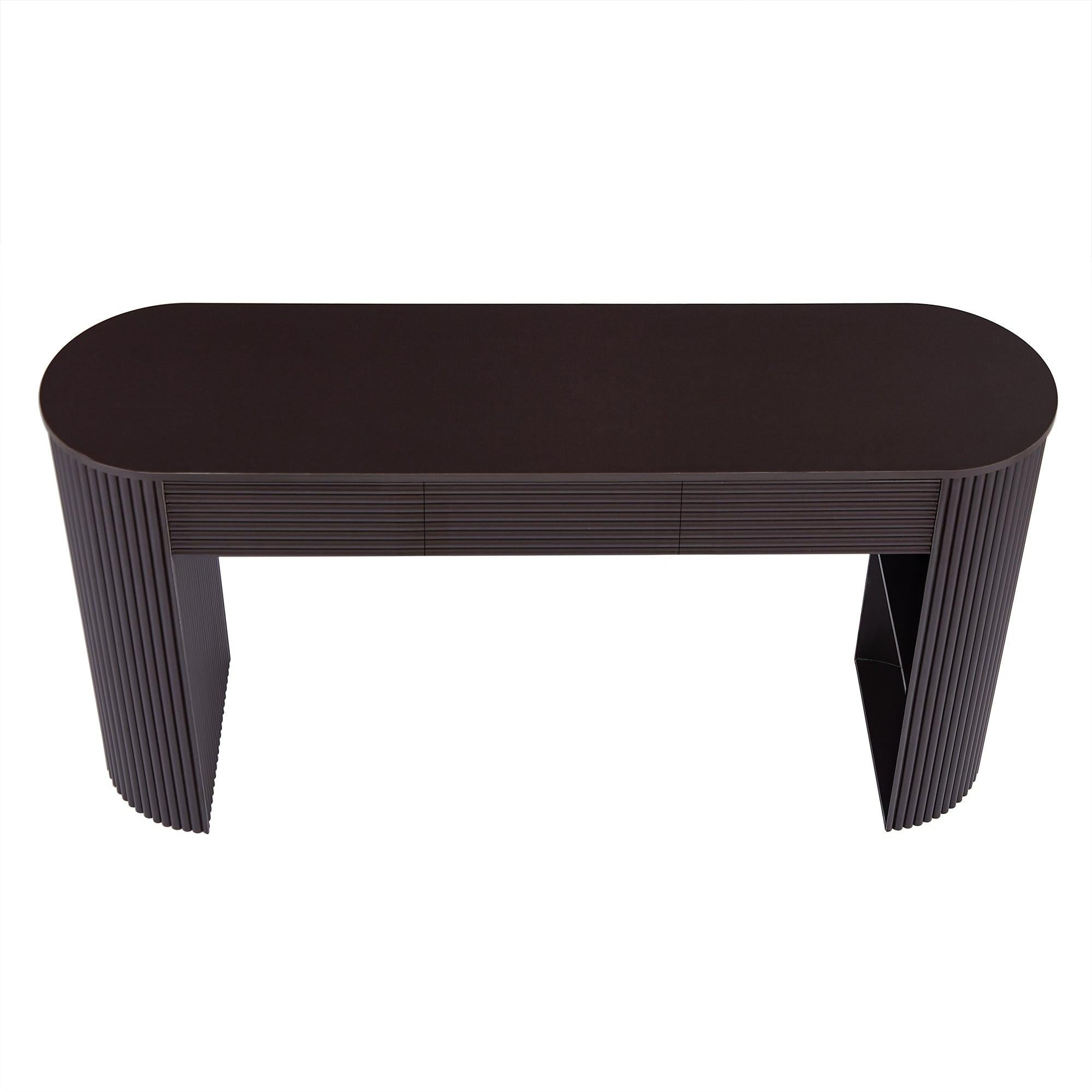 Retro Console Table with Storage for Living Room & Entryway.