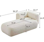 Stylish Upholstered Chaise Lounge for Relaxation.