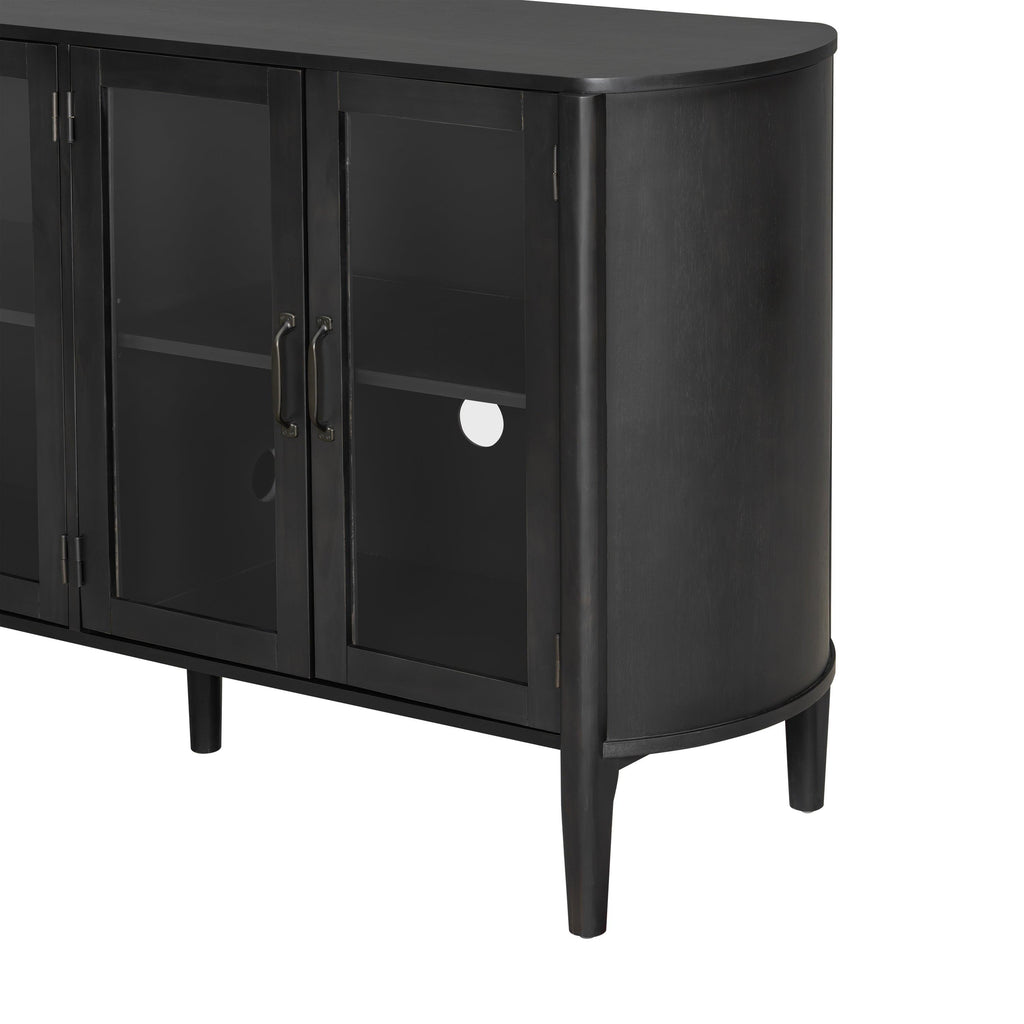 Stylish Black Storage Cabinet for Living Room.