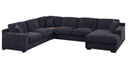 Celine Charcoal Corner Sectional Sofa with Chaise.