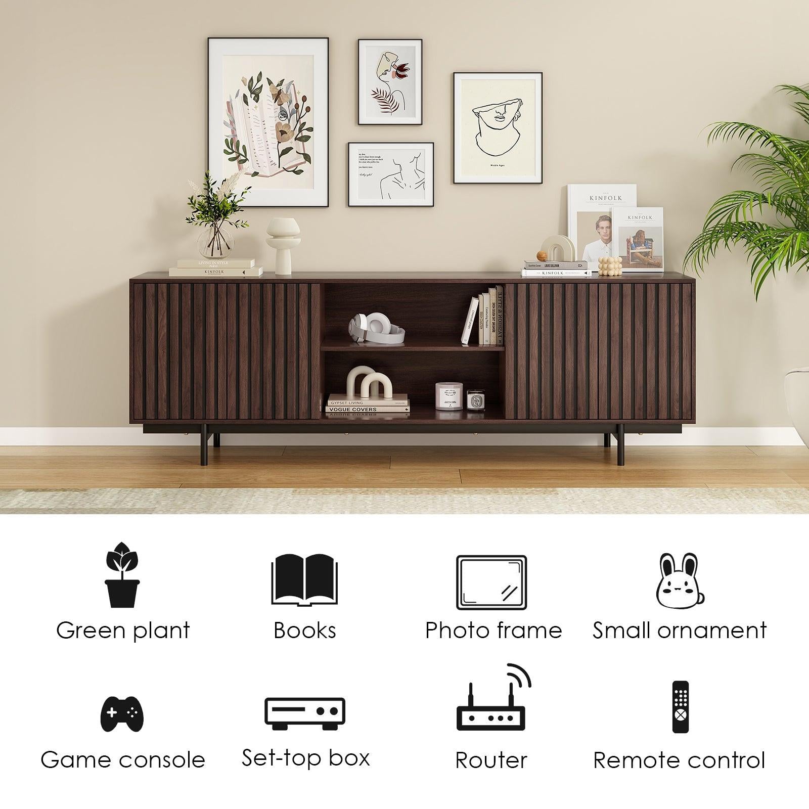 Mid Century Modern TV Stand for TVs Up to 75".
