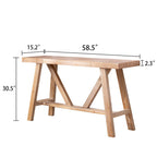 Farmhouse A-Frame Console Table - 58.5" Wide.