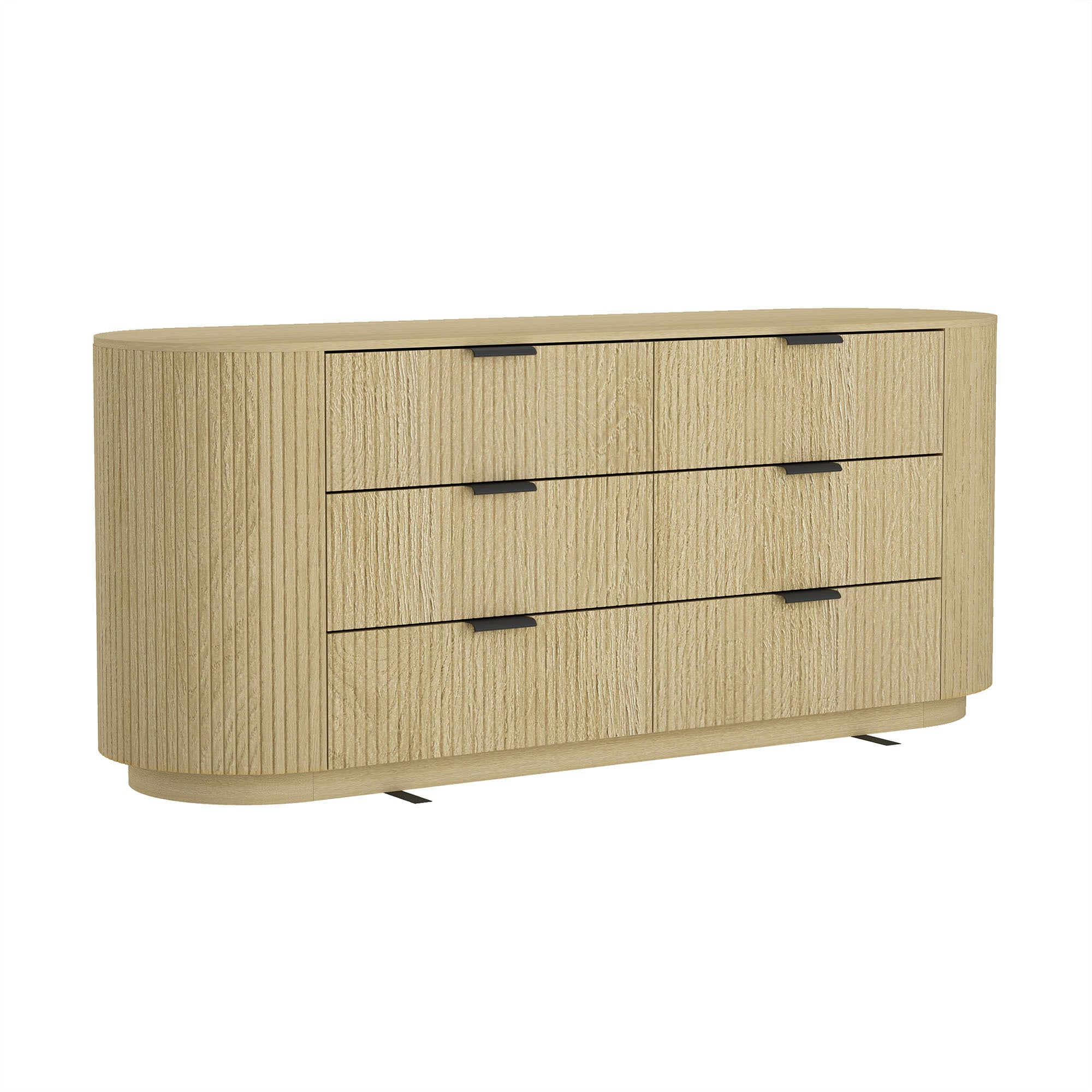 Olivia 71' Dresser in Natural Oak (6-Drawer)