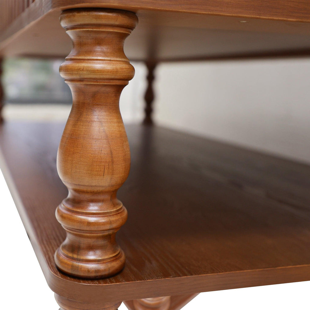Vintage Brown Lift Top Coffee Table with Storage.
