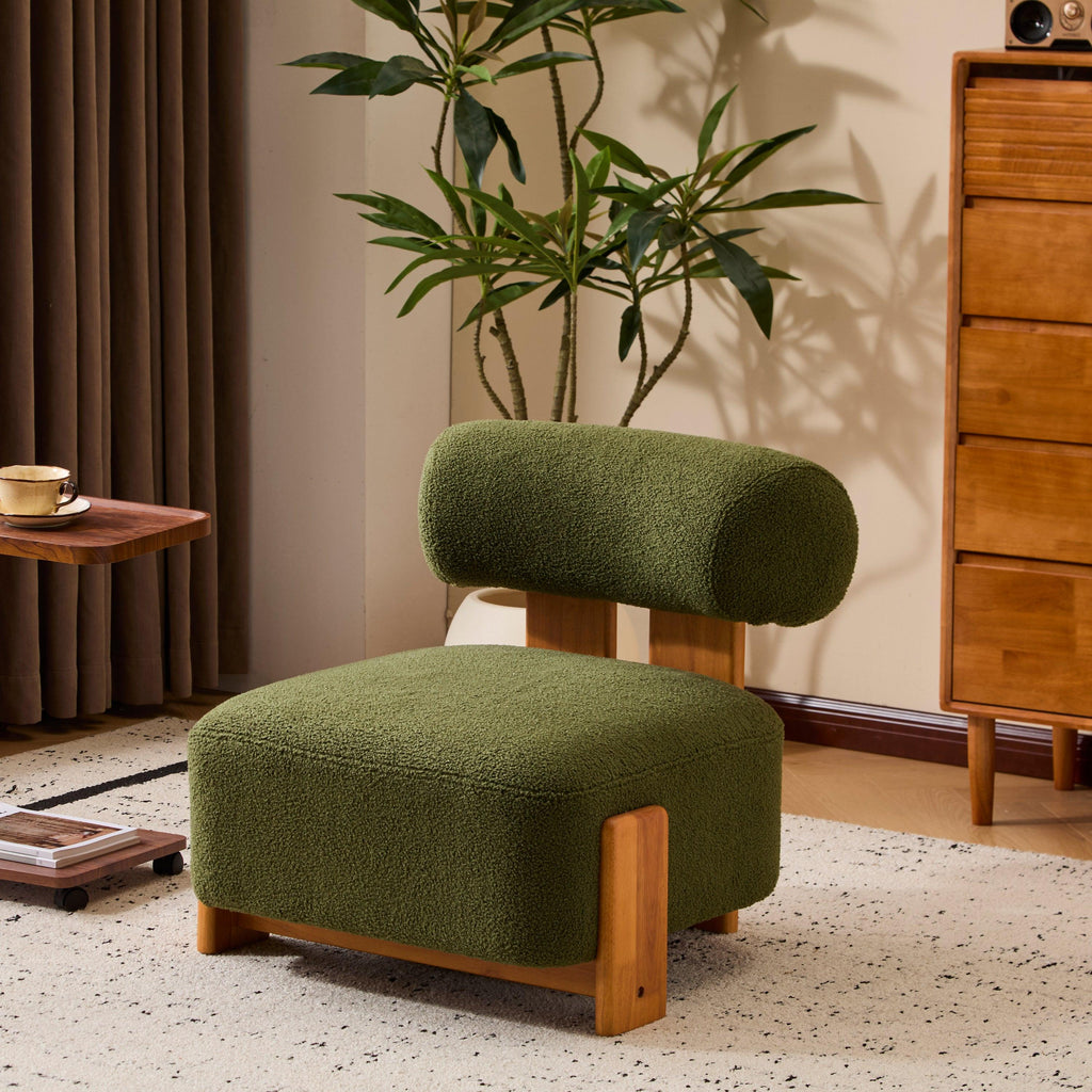 Modern Boucle Lounge Chair for Living Room and Office.