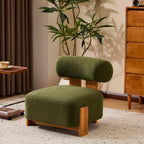 Modern Boucle Lounge Chair for Living Room and Office.