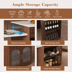 80-Inch Expandable Kitchen Island Dining Set with 4 Chairs.