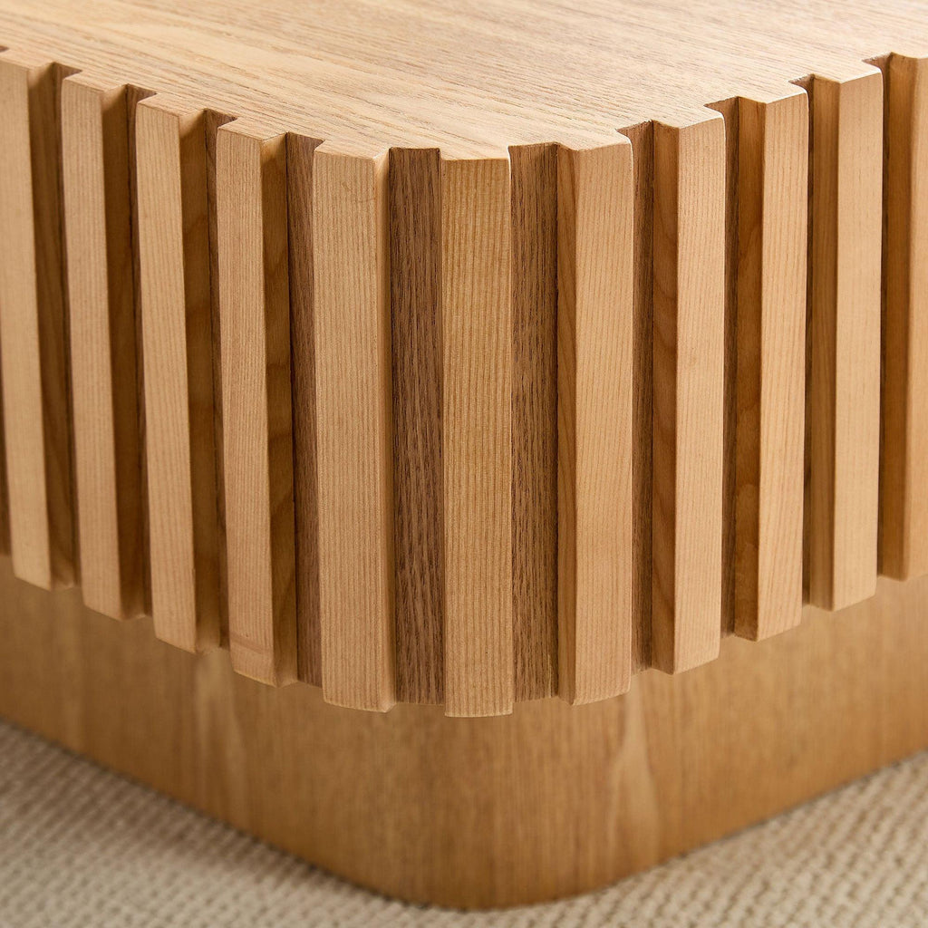 2PCS Modern Wooden Coffee Table Set for Living Room.